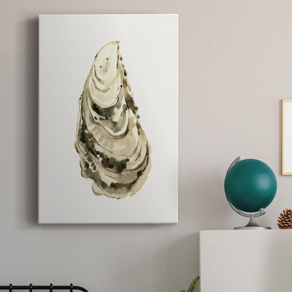 Neutral Oyster Study III  Premium Gallery Wrapped Canvas - Ready to Hang