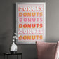 Donuts - Modern Framed Canvas Print