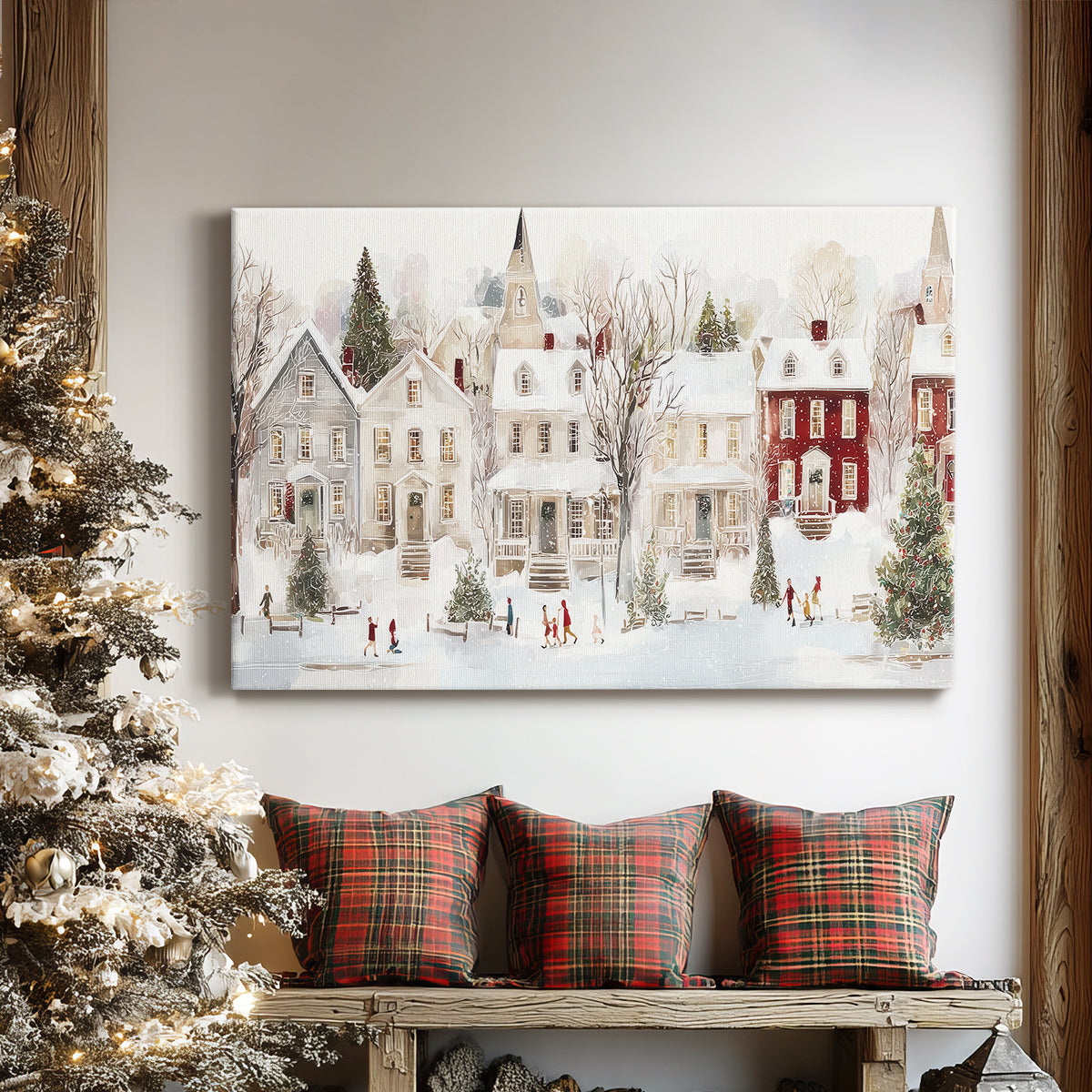 Frostlit Dawn Whisper - Canvas Art Print