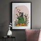 Raccoon Catching Leaves - Modern Framed Canvas Print