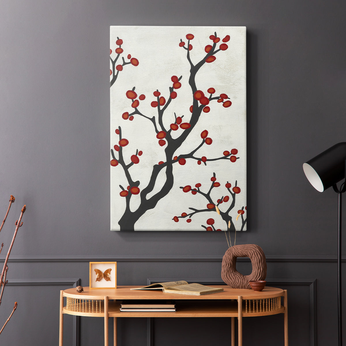 Red Berry Branch I - Canvas Art Print
