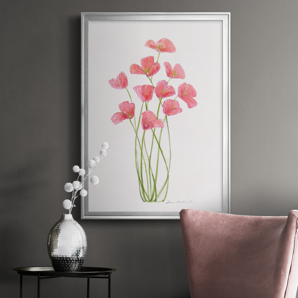 Intertwined Bouquet I - Modern Framed Canvas Print
