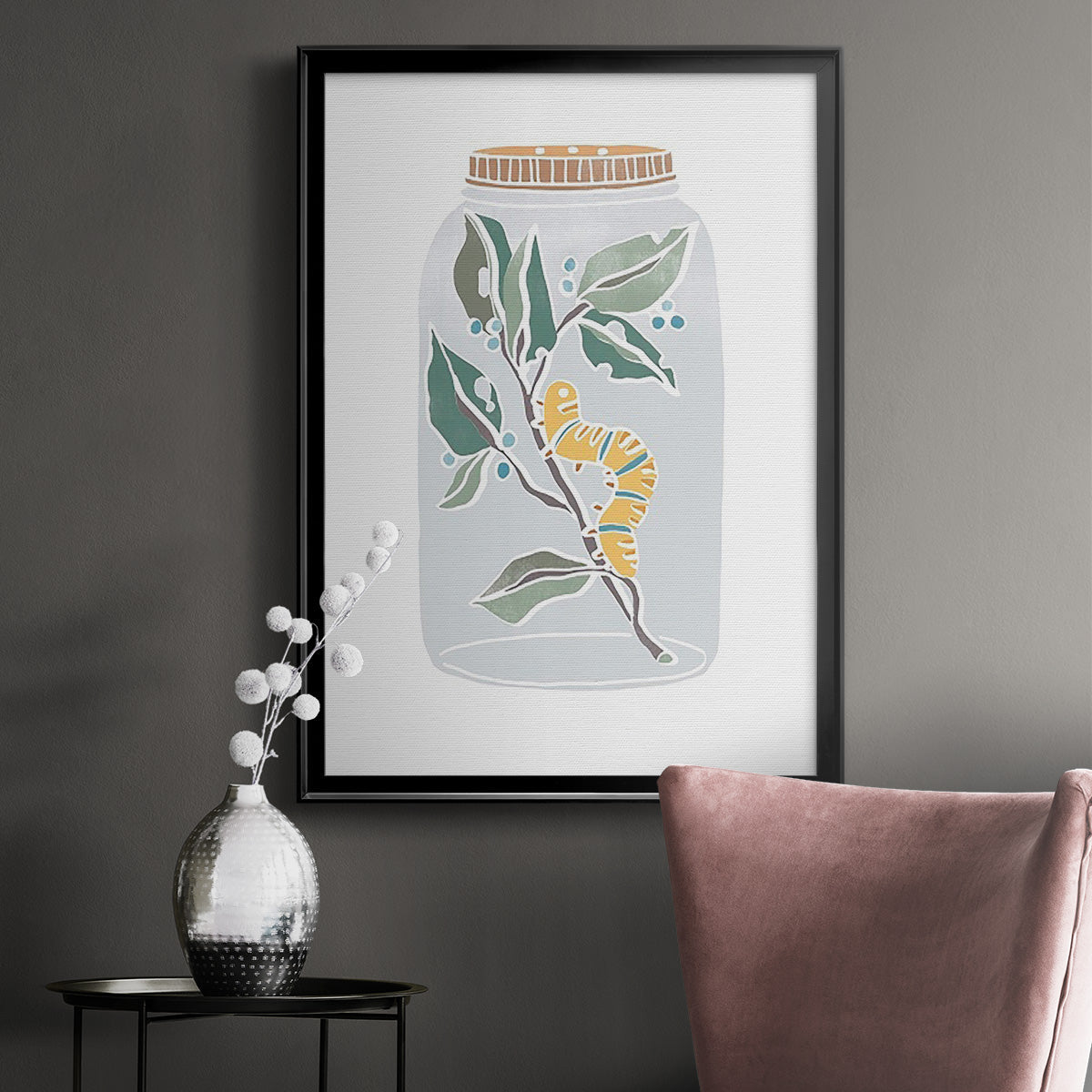 Nature Jar I - Modern Framed Canvas Print