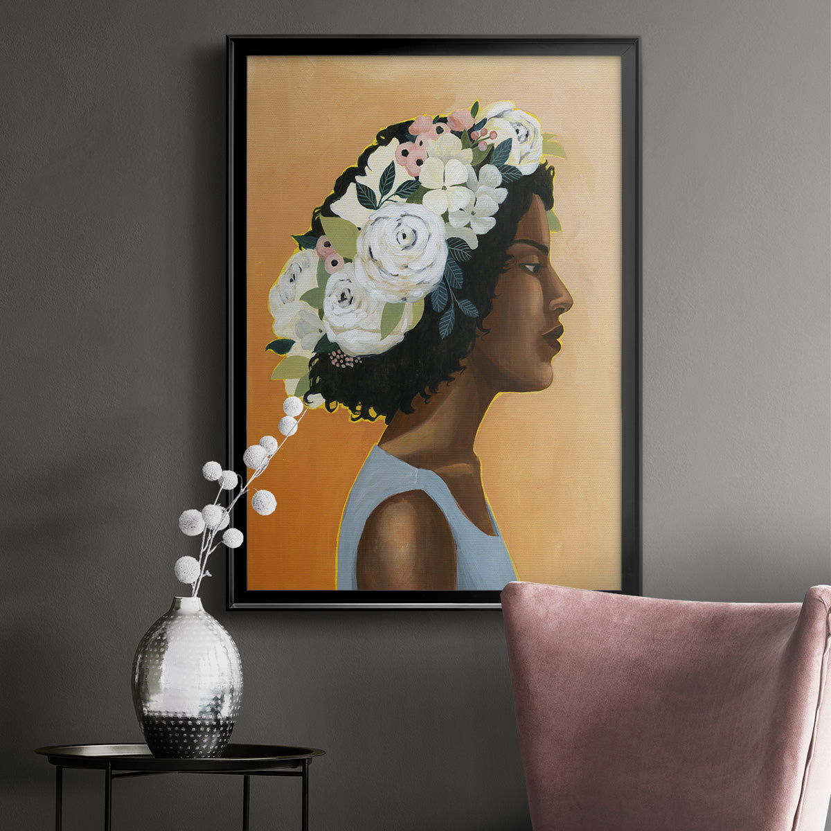 Modern Laurel I - Modern Framed Canvas Print