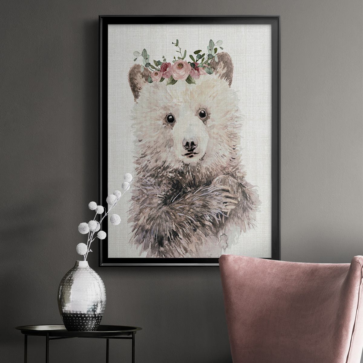 Dressy Cub - Modern Framed Canvas Print