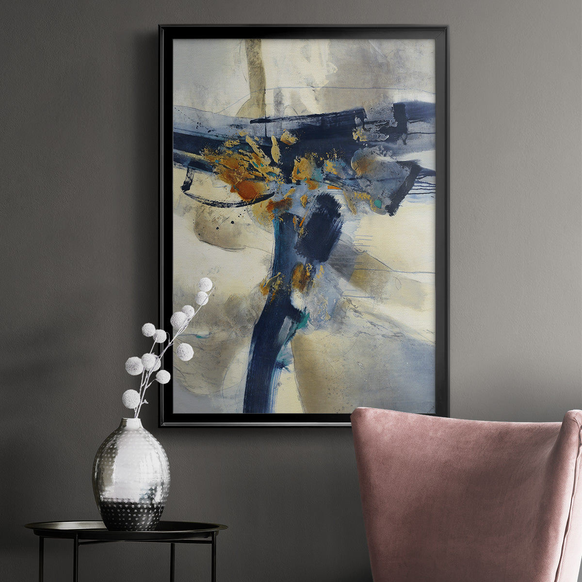 Blast - Modern Framed Canvas Print