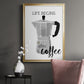 Begins After Coffee - Modern Framed Canvas Print