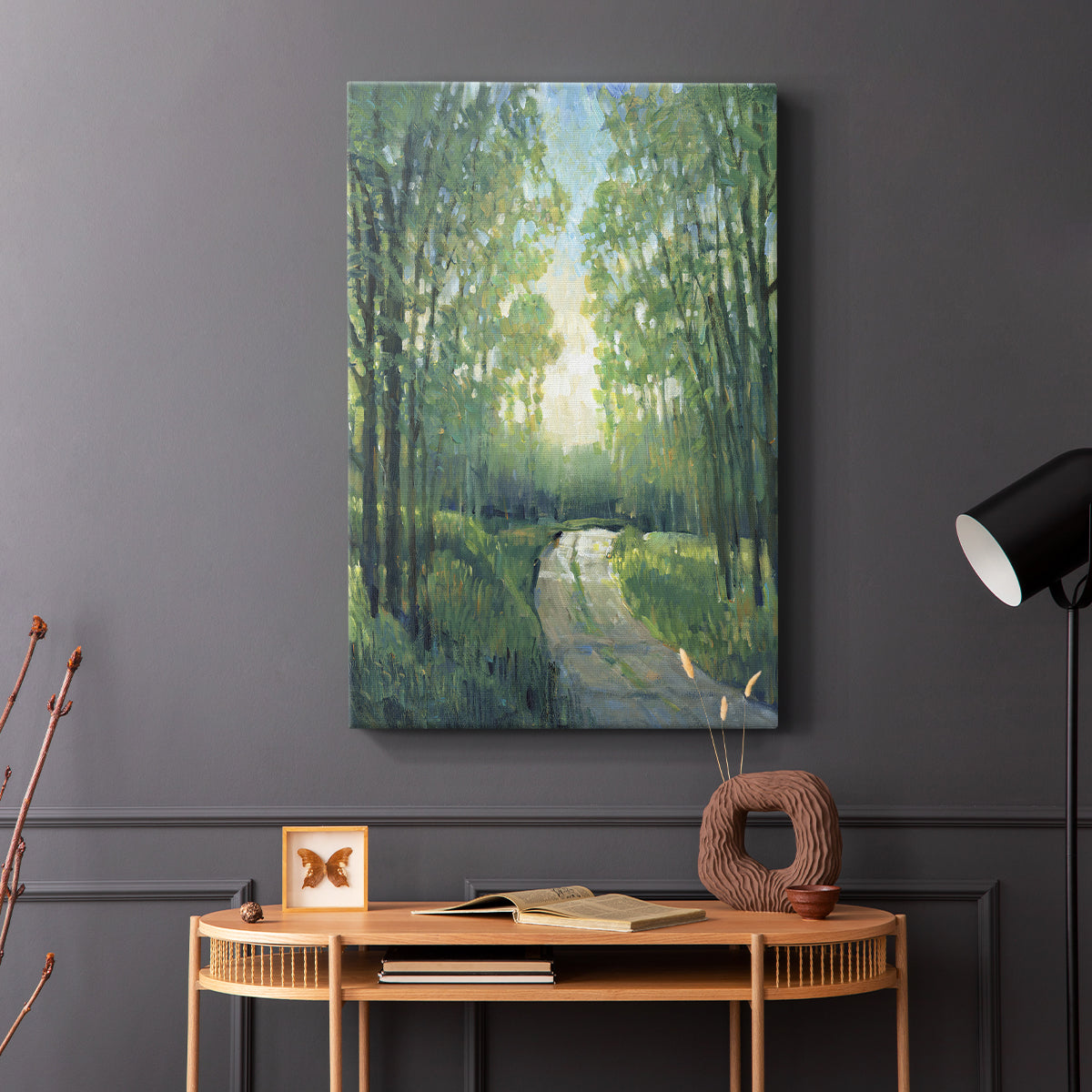 Golden Light Pathways II - Canvas Art Print