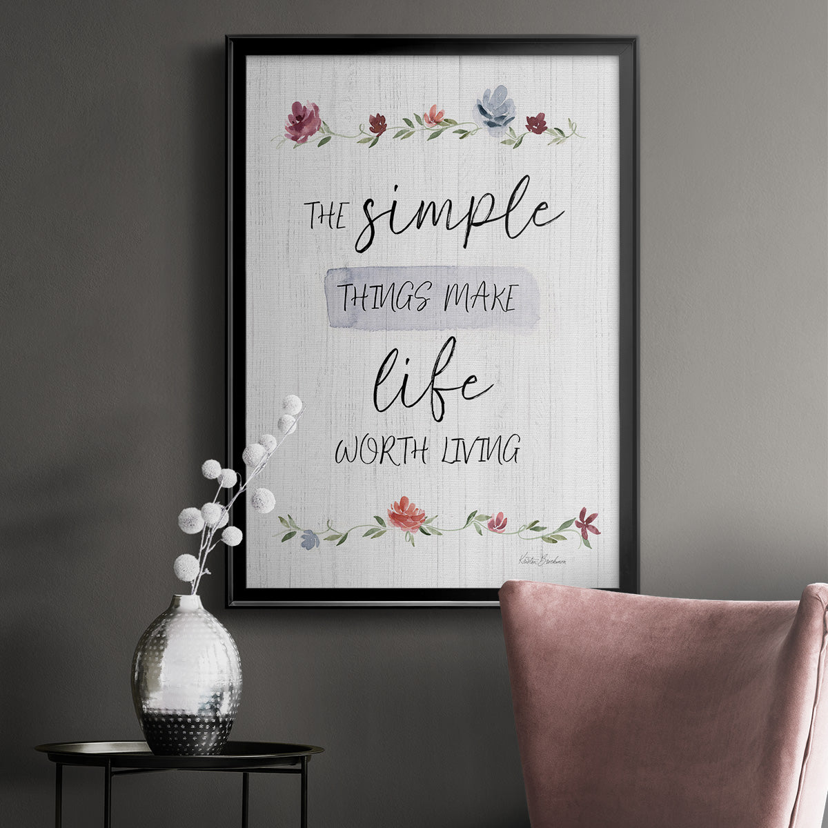 The Simple Things - Modern Framed Canvas Print