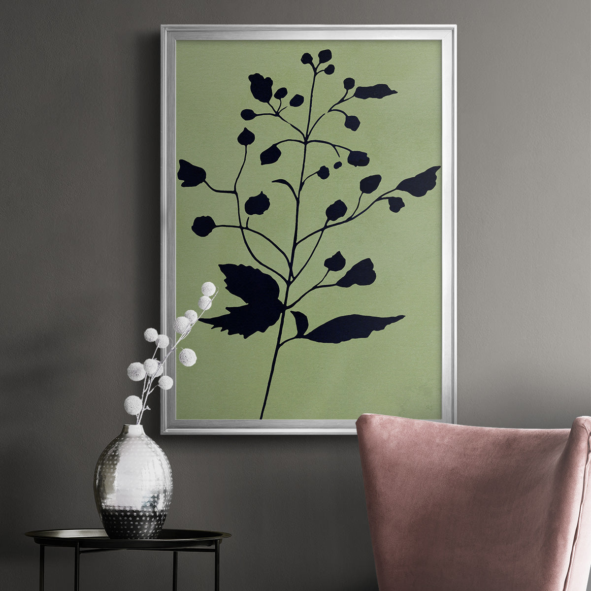 Earthly Botanical II - Modern Framed Canvas Print