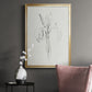 Neutral Iris Sketch II - Modern Framed Canvas Print