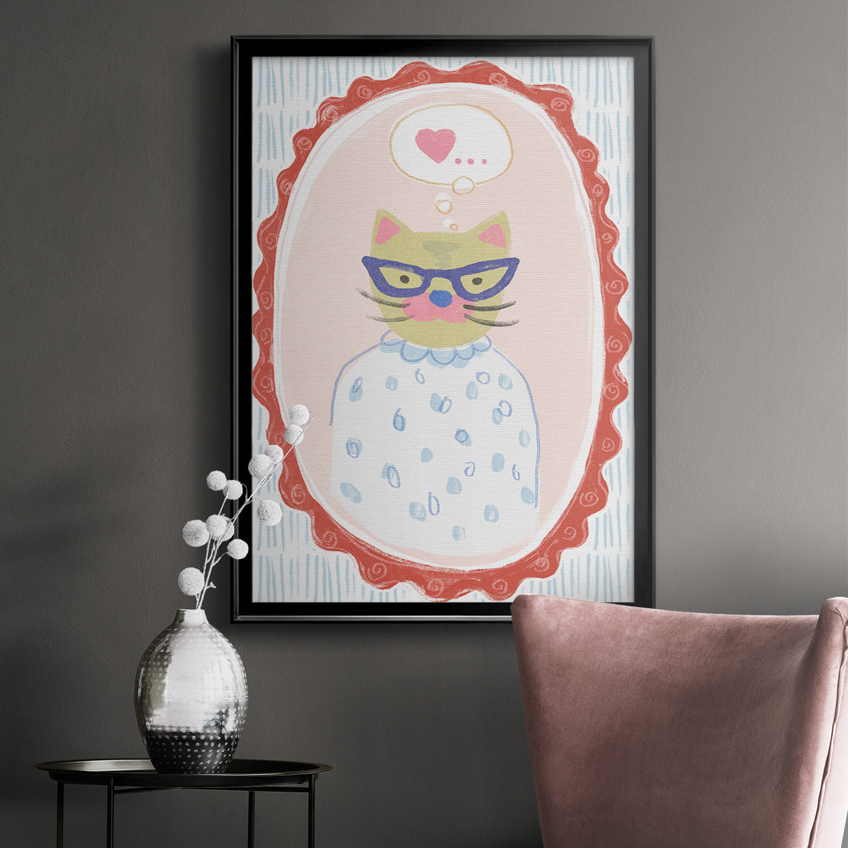 Cameo Characters Collection B - Modern Framed Canvas Print