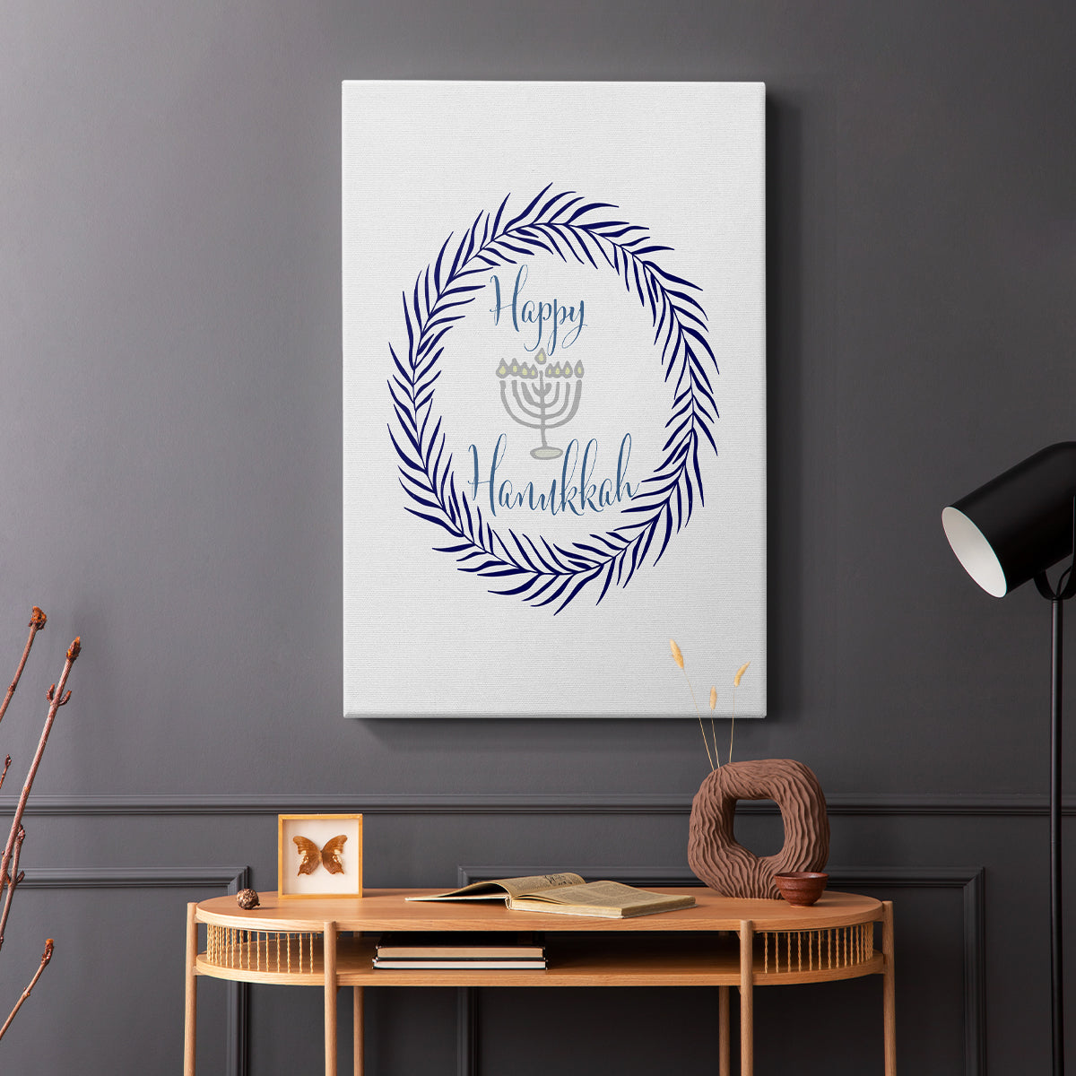 Hanukkah Wreath - Canvas Art Print