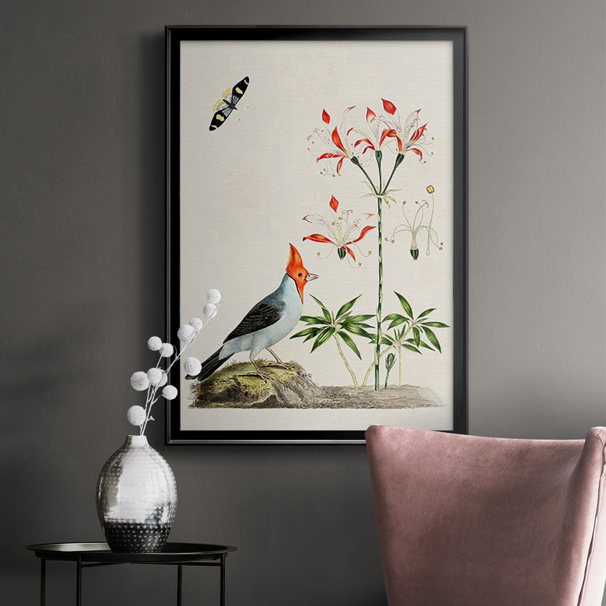 Bird in Habitat I - Modern Framed Canvas Print