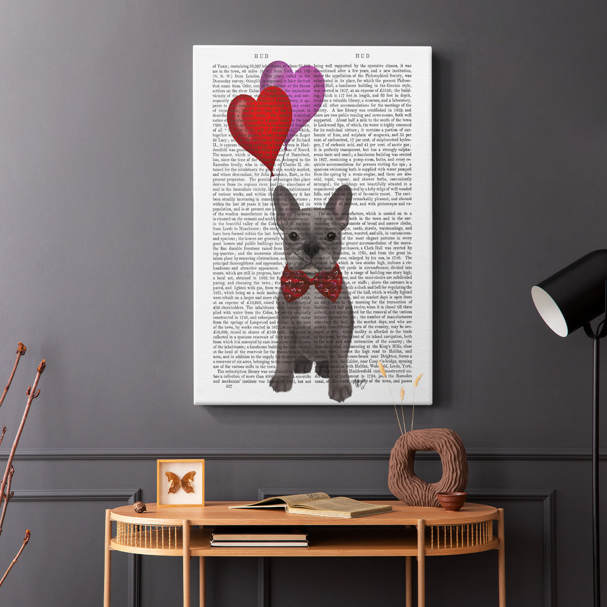 French Bulldog and Balloons - Canvas Art Print