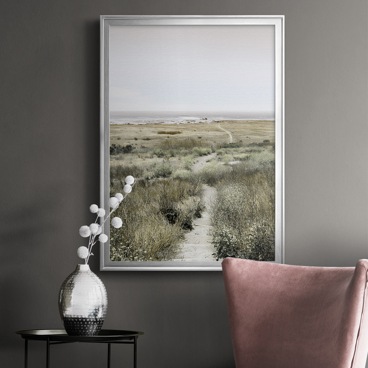 Footpath to Paradise - Modern Framed Canvas Print