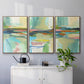 Radiant Horizon I - Framed Premium Gallery Wrapped Canvas L Frame 3 Piece Set - Ready to Hang