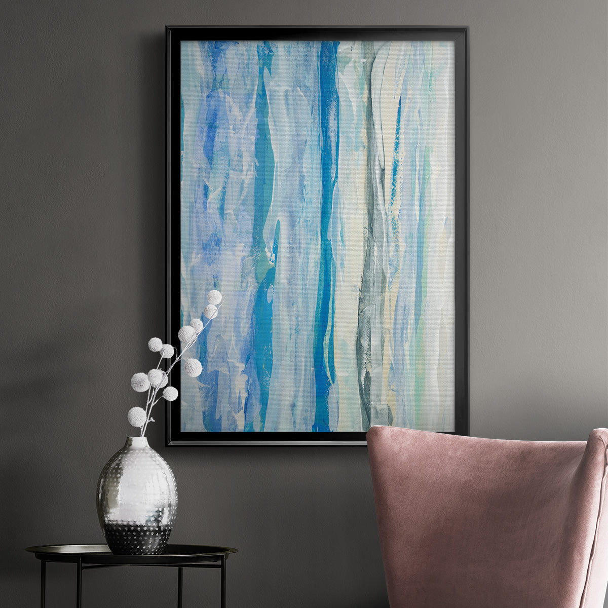 Swimming Ashore - Modern Framed Canvas Print