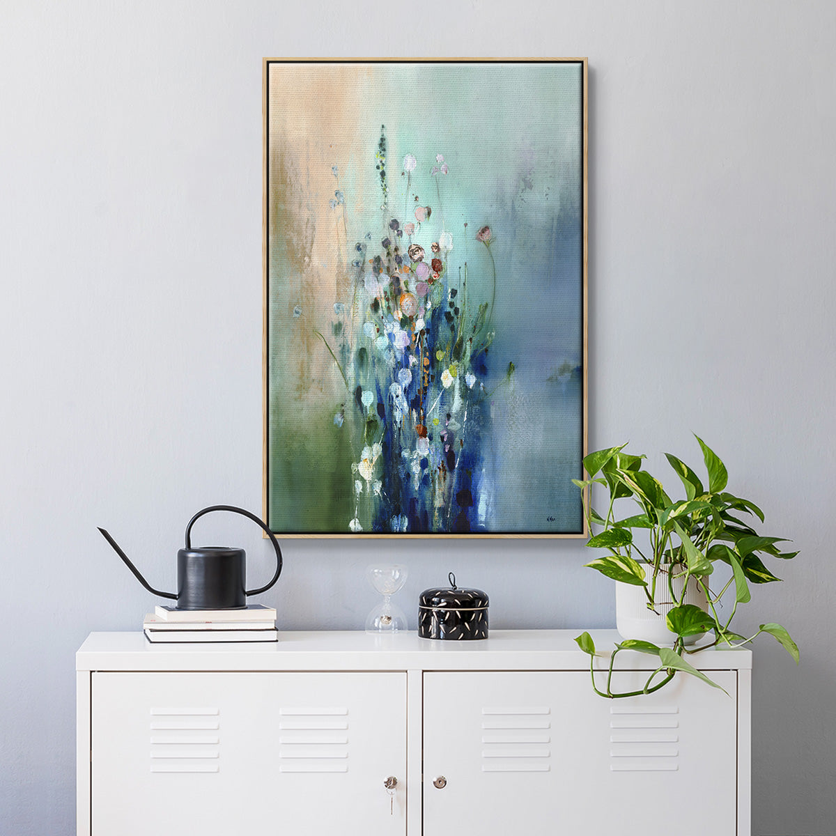 Current Air II - Floater Framed Canvas Print
