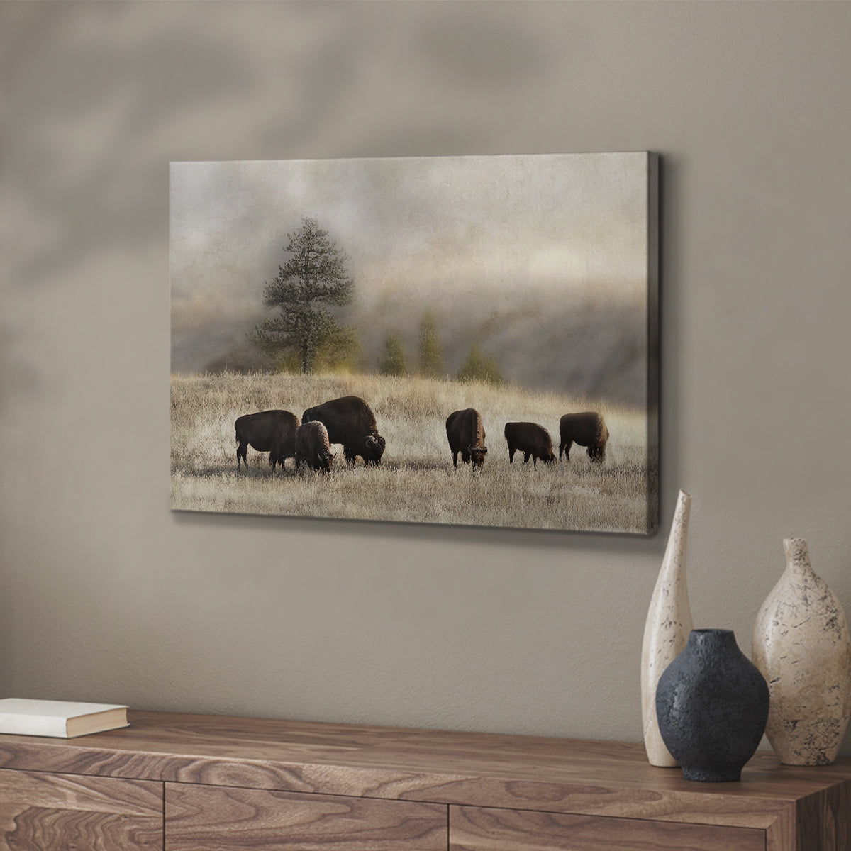 Ridge Grazing - Canvas Art Print