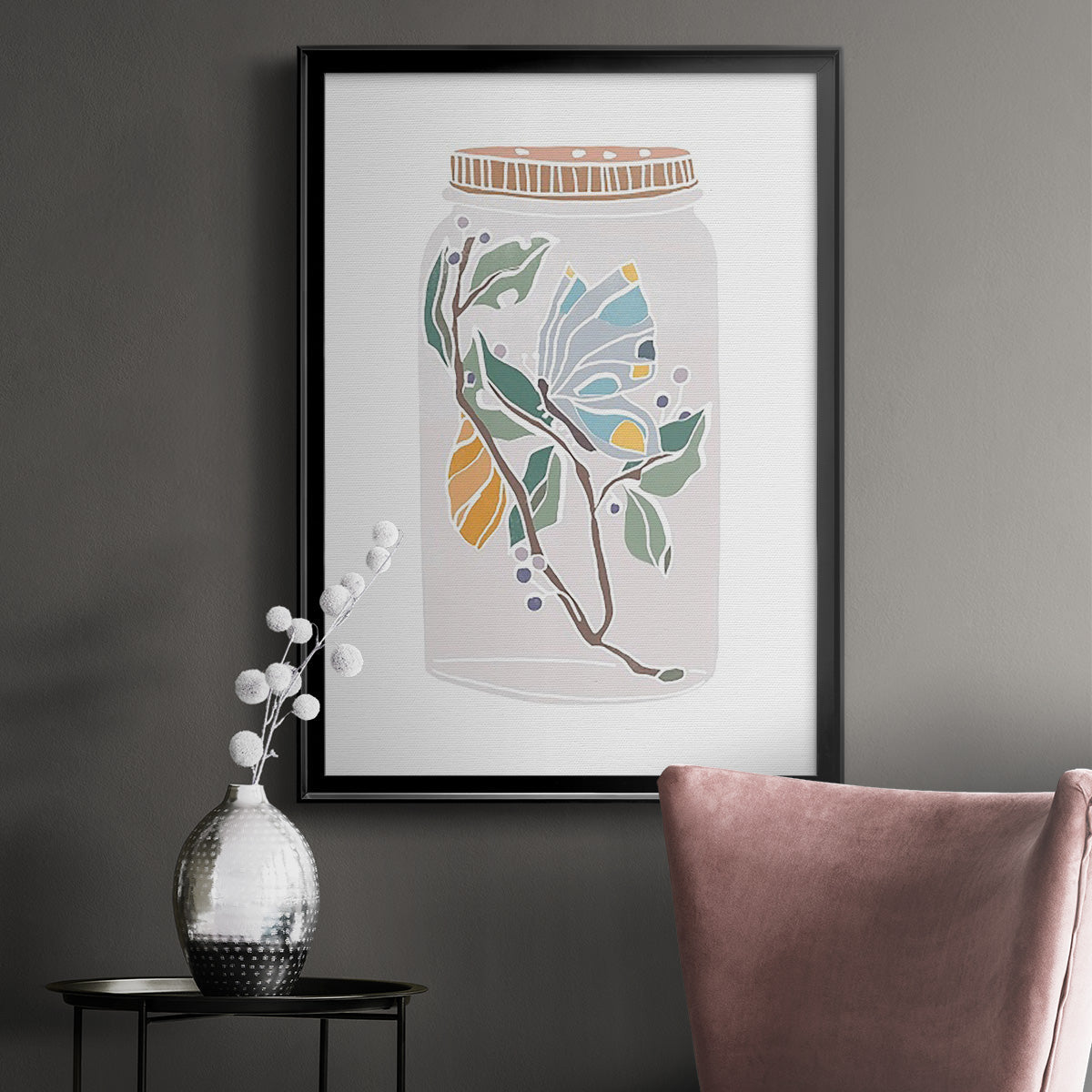 Nature Jar III - Modern Framed Canvas Print