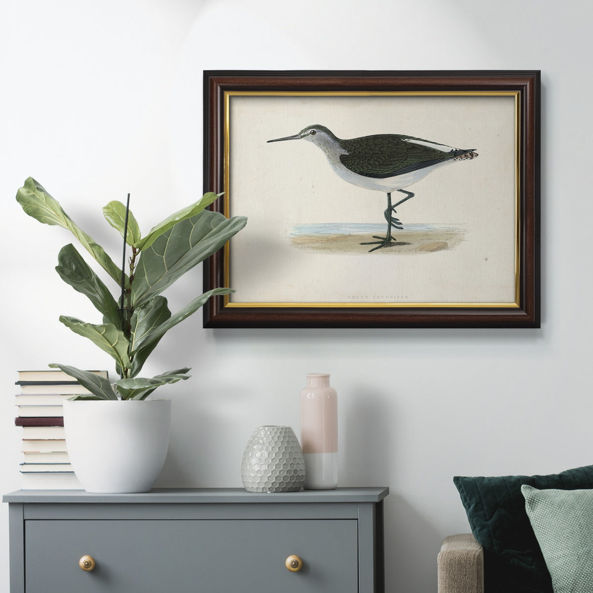 Morris Sandpipers VI Premium Framed Canvas- Ready to Hang