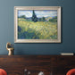 Green Wheat Field with Cypress - Ornate Framed Canvas Print