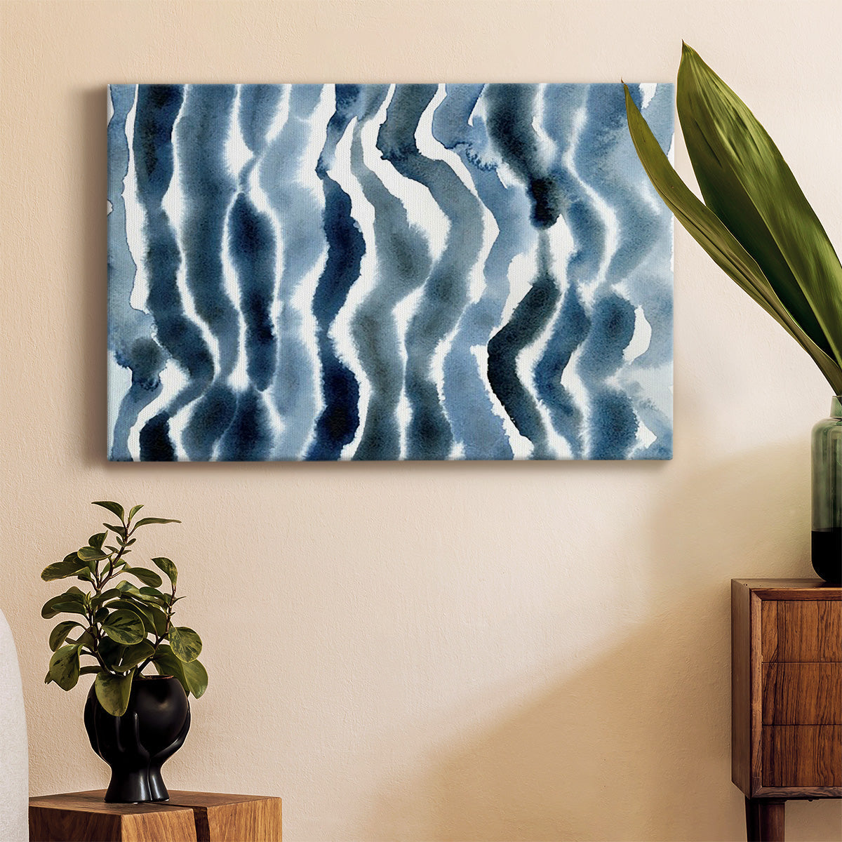 True Blue Wave II Premium Gallery Wrapped Canvas - Ready to Hang