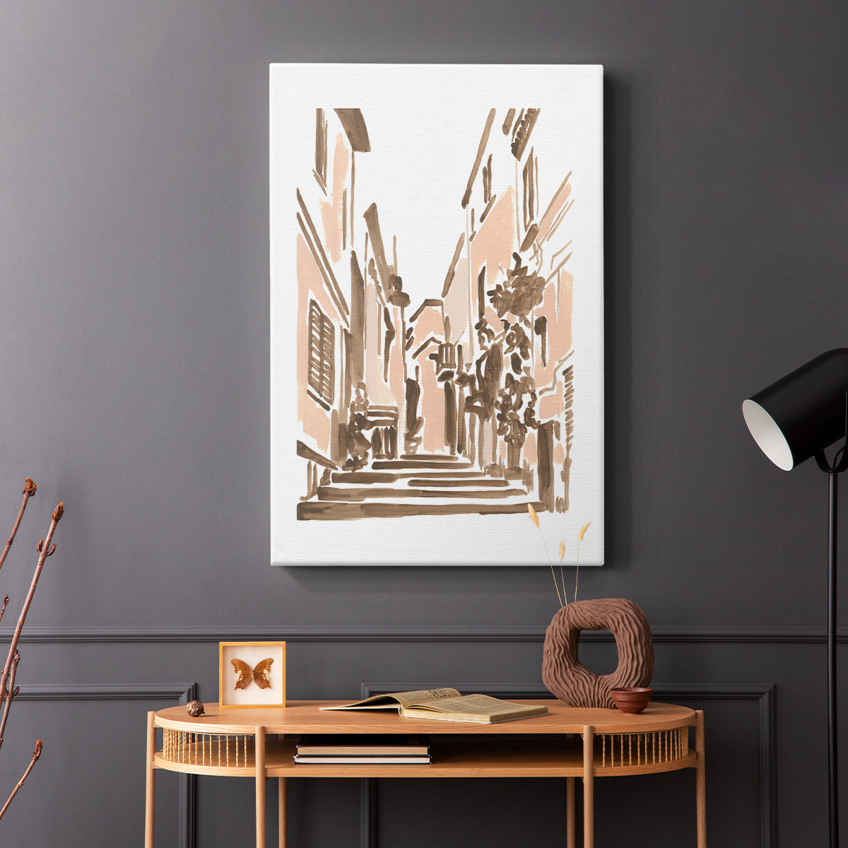 Blush Architecture Study I - Canvas Art Print