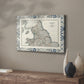 Bordered Map of England & Wales - Canvas Art Print