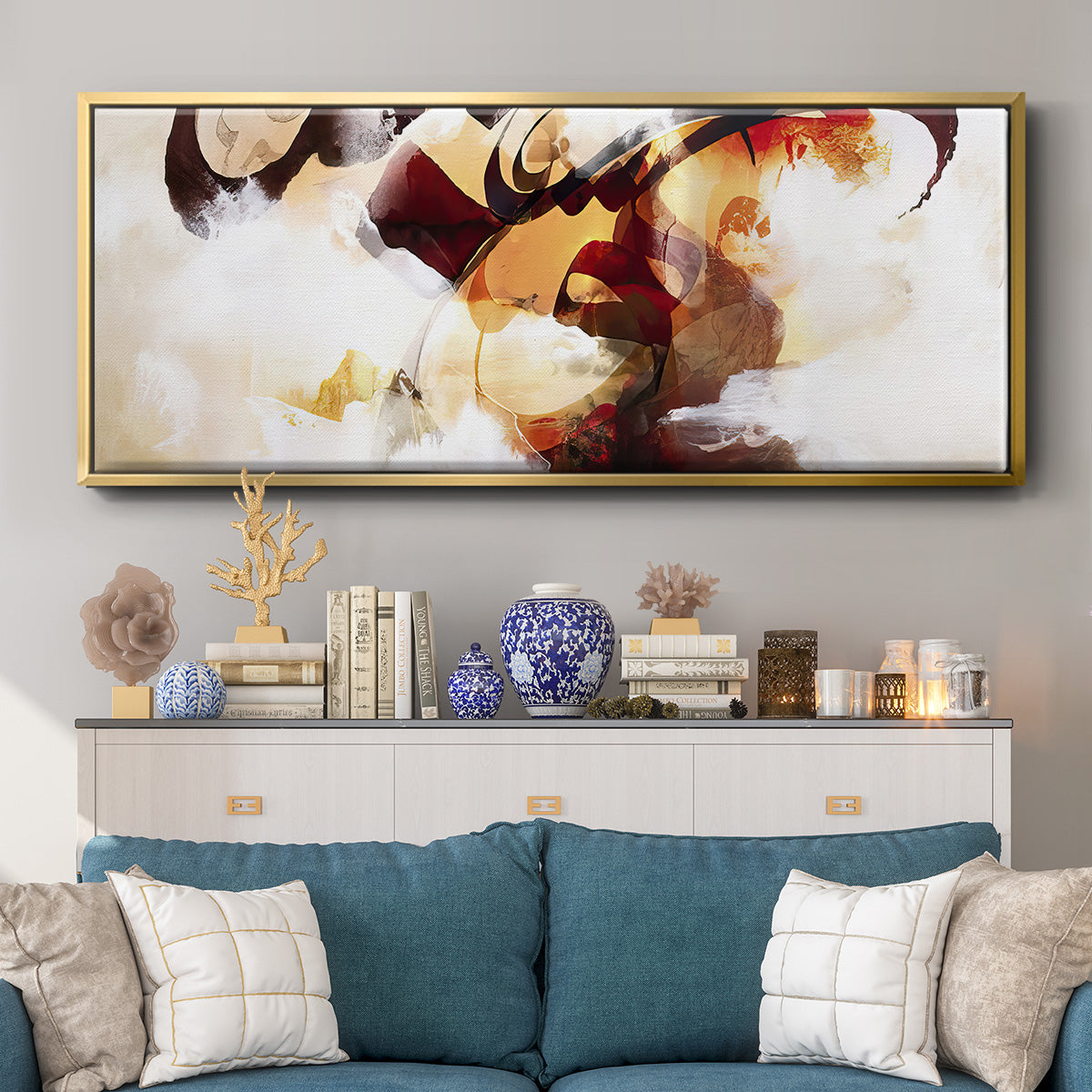 Ramad IV - Floater Framed Canvas Print