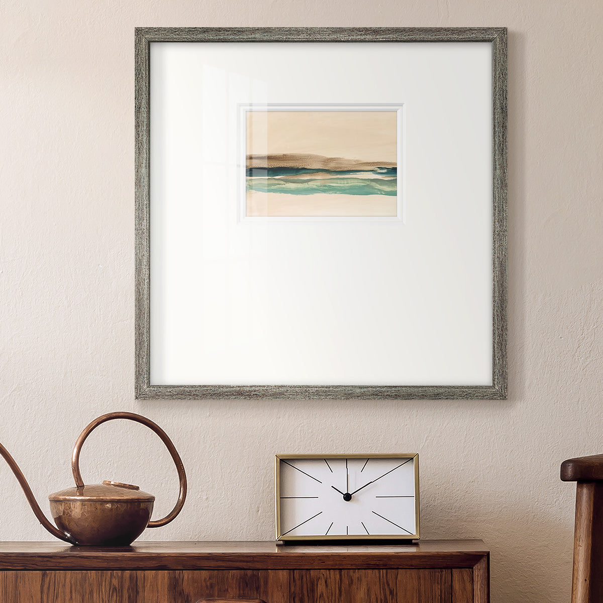 Layered Horizon I - Double Matboard Framed Print