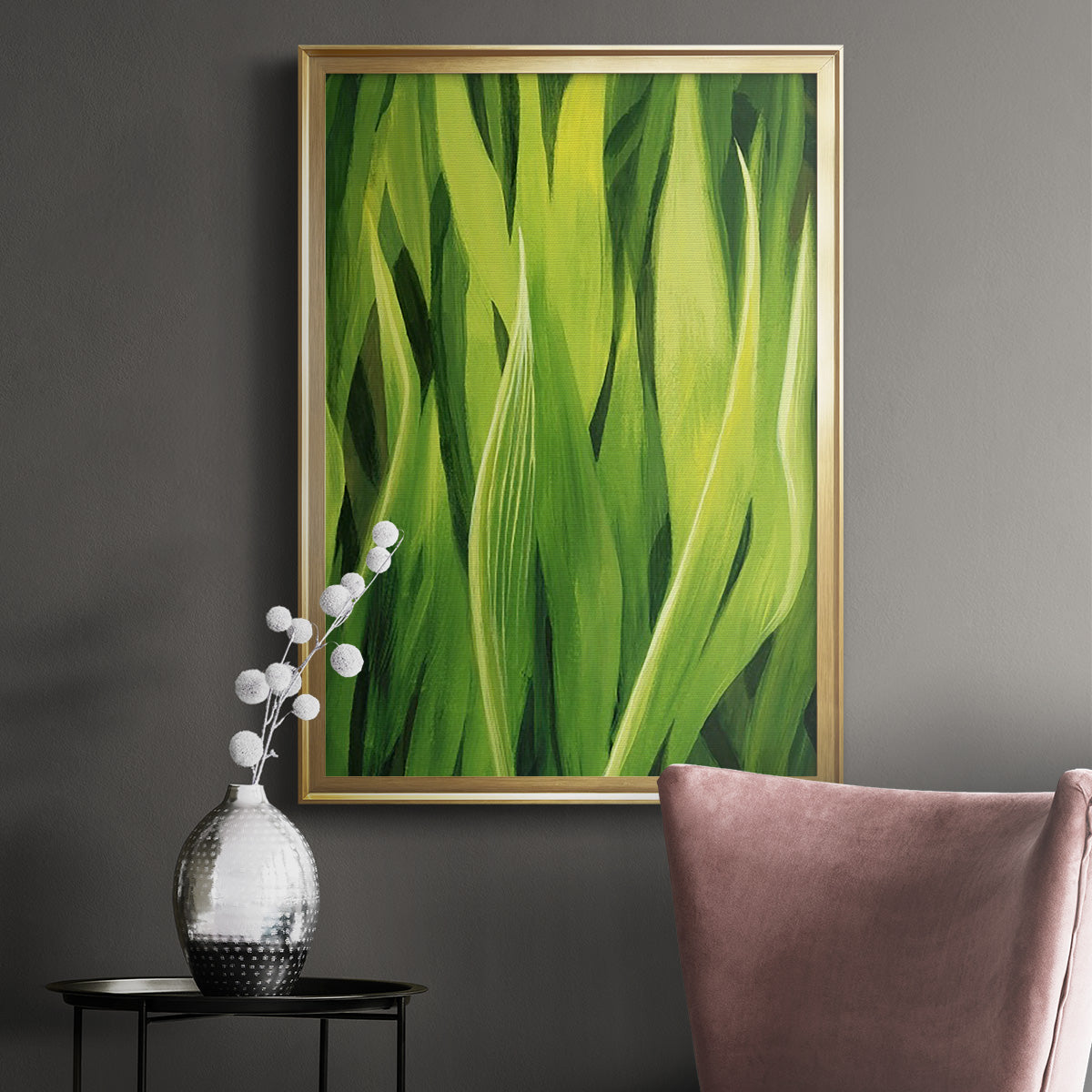 Blades of Grass II - Modern Framed Canvas Print