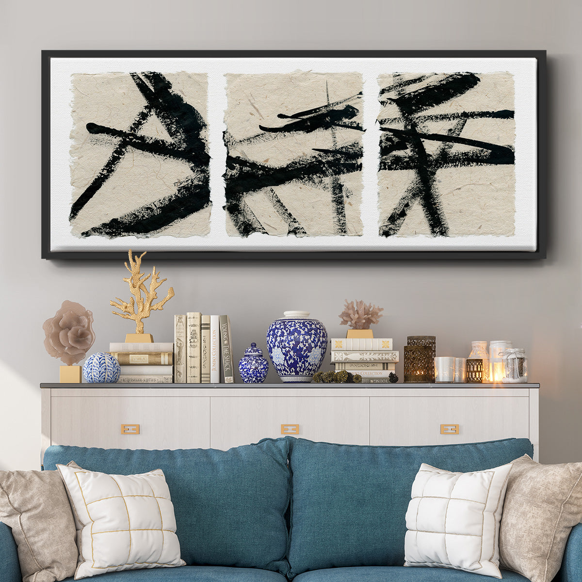 Got Our Lines Crossed - Floater Framed Canvas Print