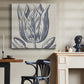 Indigo Floral on Linen VI - Canvas Art Print