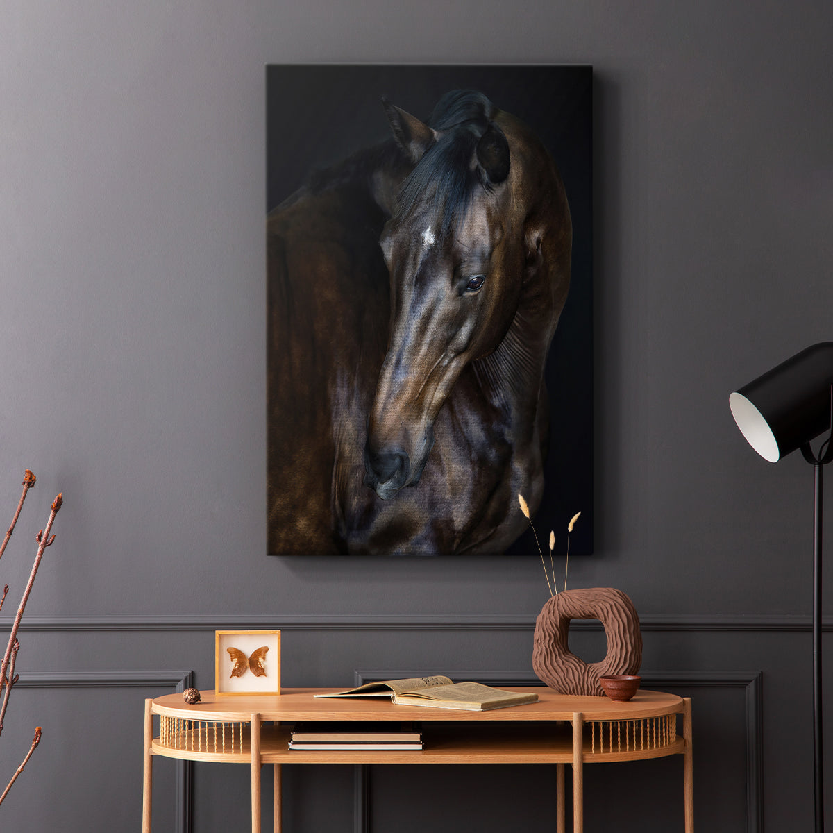 Sunlit Horses I - Canvas Art Print