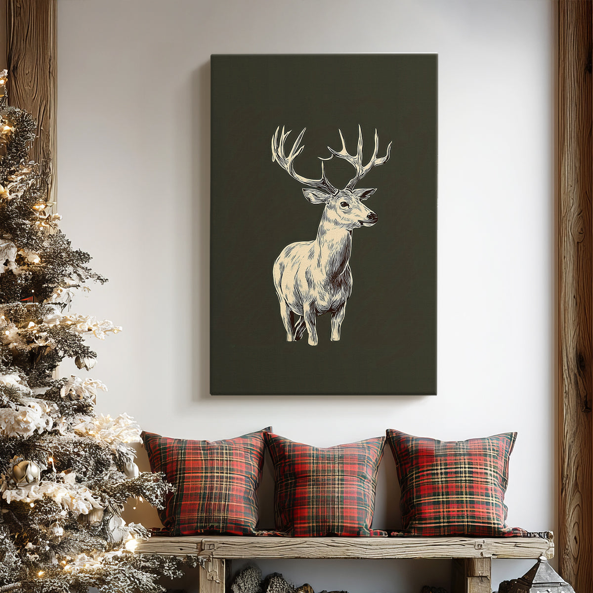 Eve of Soft Linen Nativity - Canvas Art Print