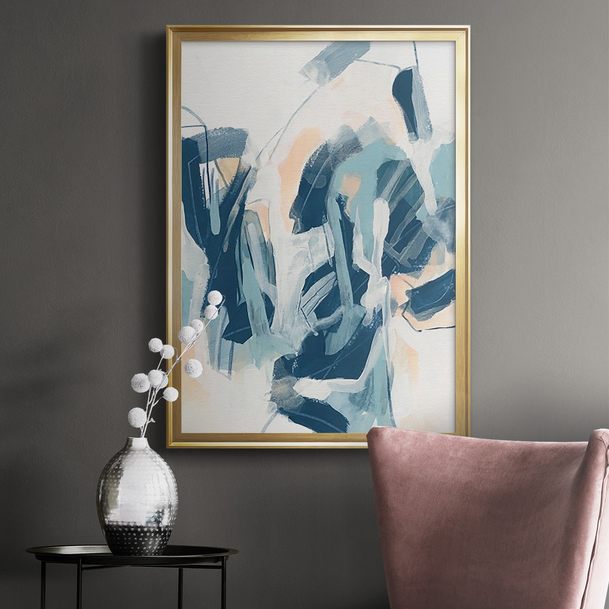 Interlocking Melody I - Modern Framed Canvas Print