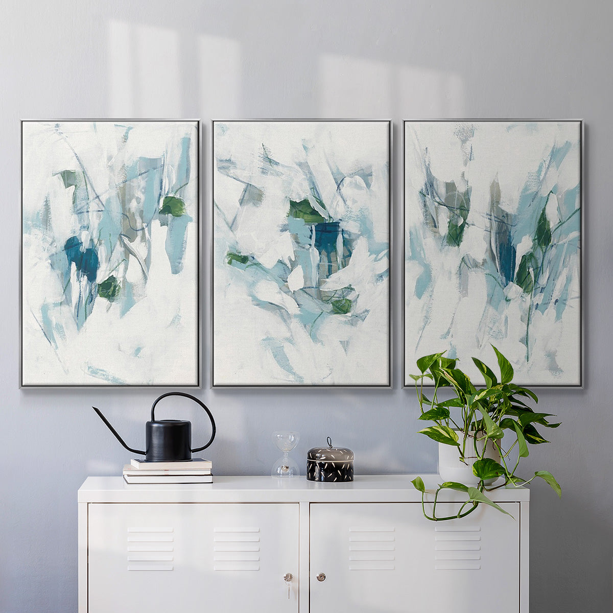 Ice Cavern I - Floater Framed Canvas Set