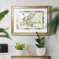 Bordered Map of Europe - Modern Framed Art Print