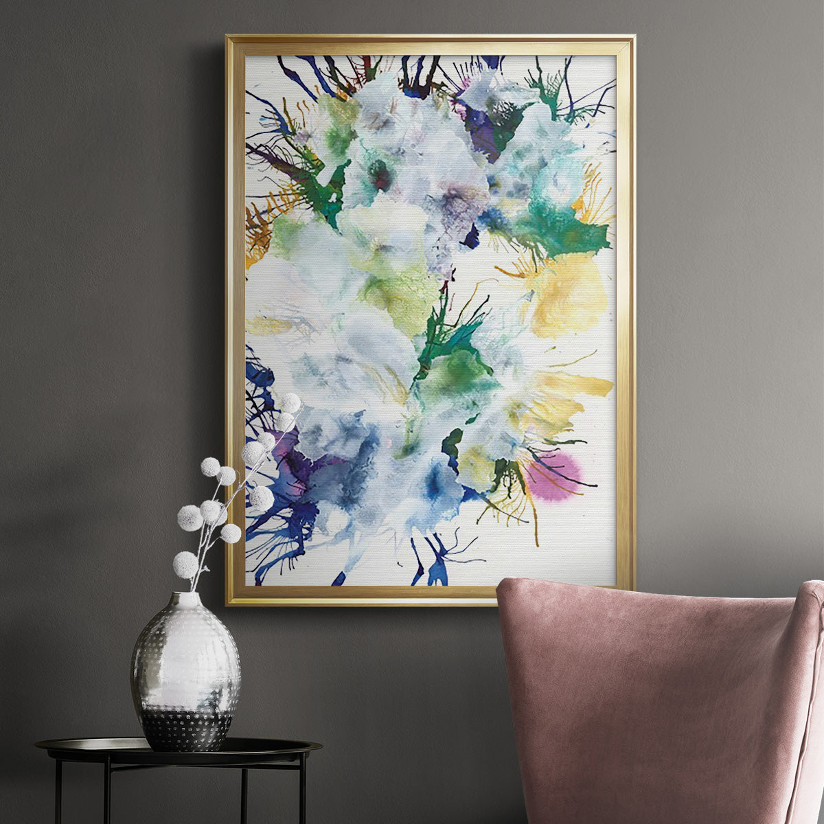 Like An Iris II - Modern Framed Canvas Print