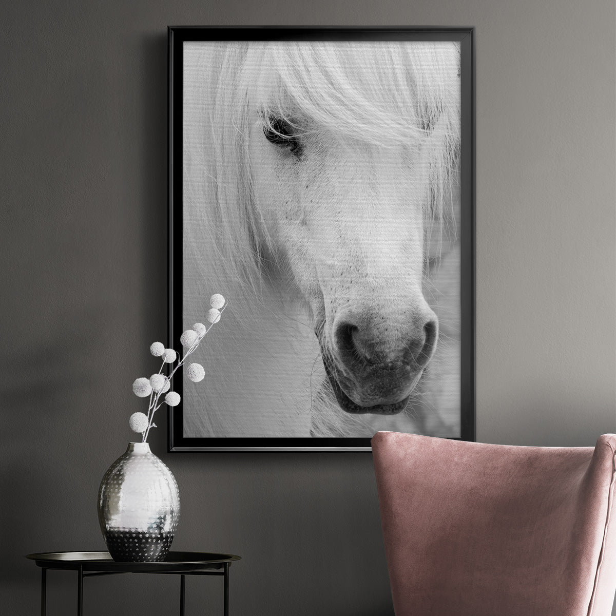 Island Pony I - Modern Framed Canvas Print