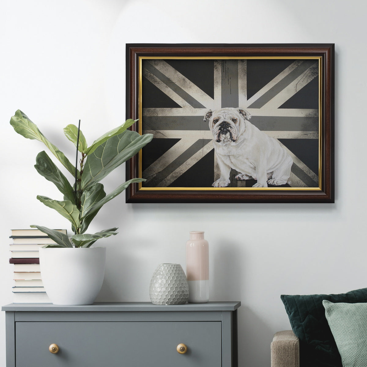 Best of British B&W Premium Framed Canvas- Ready to Hang