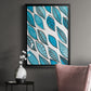 Patterned Leaf Shapes I - Modern Framed Canvas Print