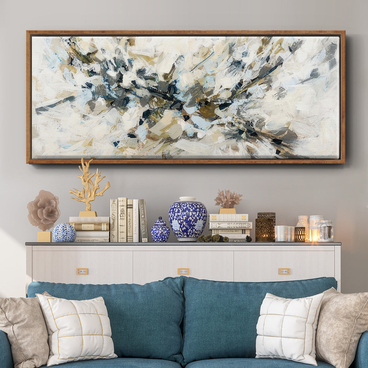 Rising Falcon - Floater Framed Canvas Print