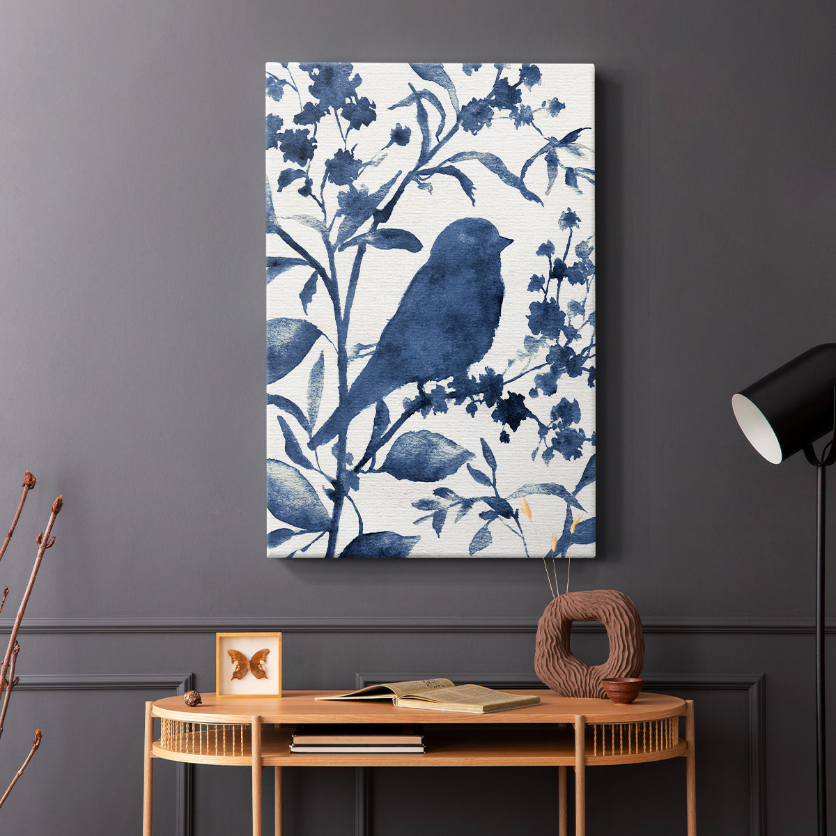 Bluebird Silhouette I - Canvas Art Print