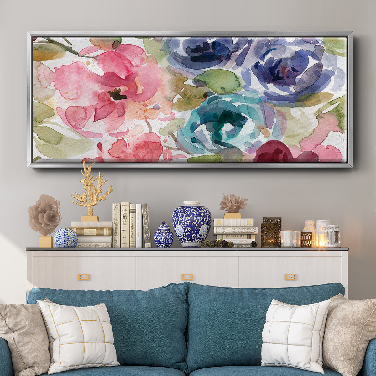 Garden Palette II - Floater Framed Canvas Print