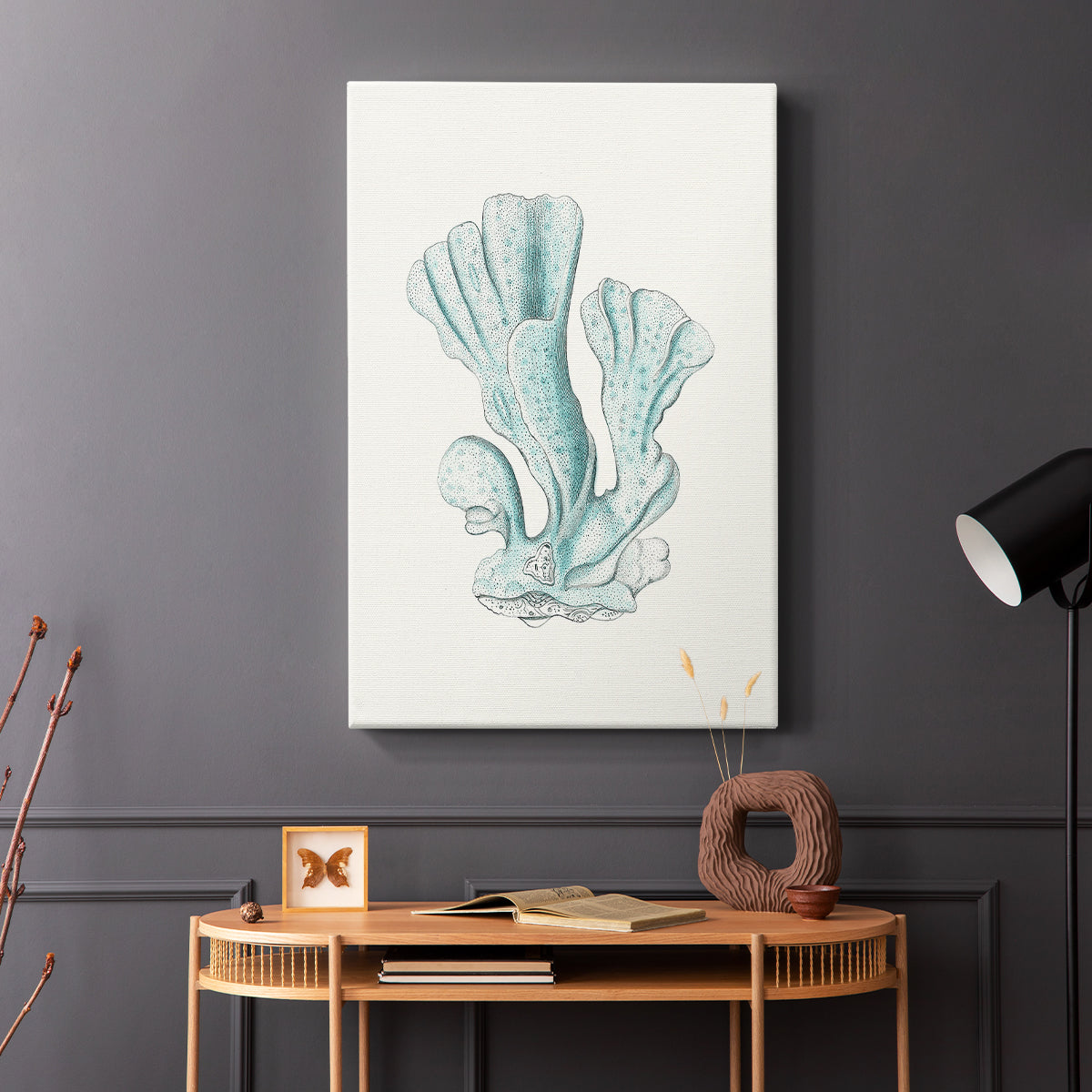 Antique Coastal Coral XI - Canvas Art Print