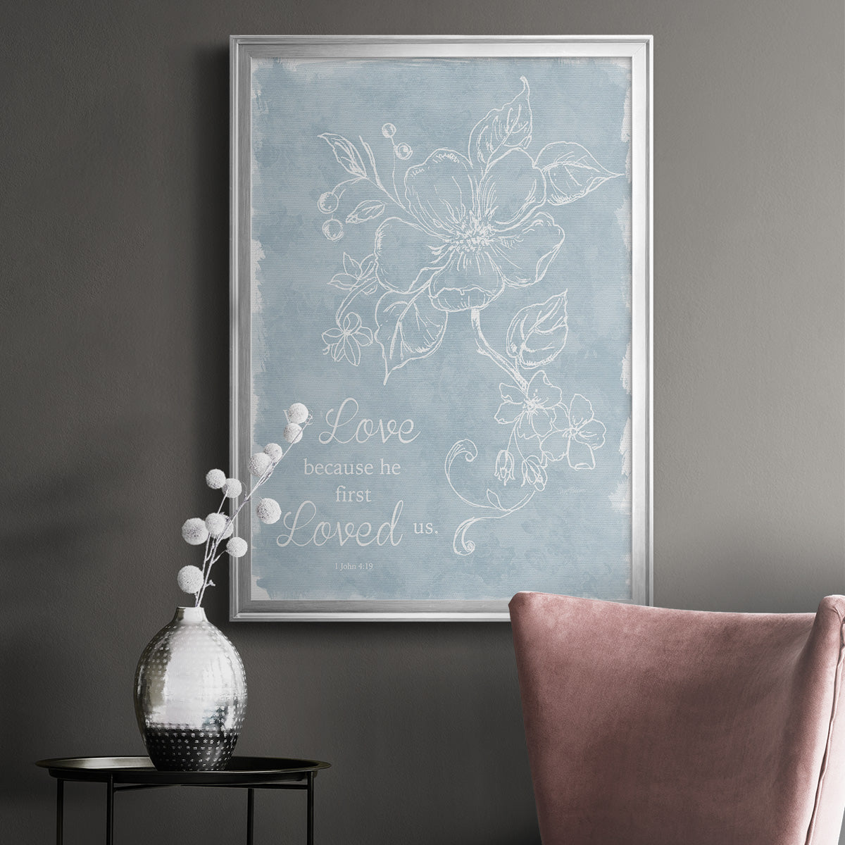 Loved Us First - Modern Framed Canvas Print