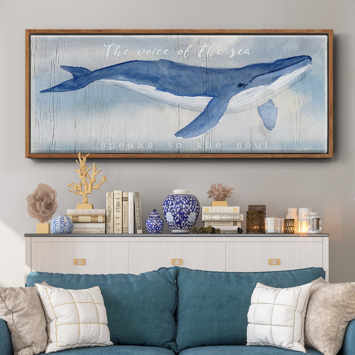 Voice of the Sea - Floater Framed Canvas Print